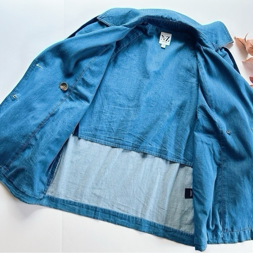 NEW Nic + Zoe Women’s Denim Femme Trench Coat - Picture 6 of 9